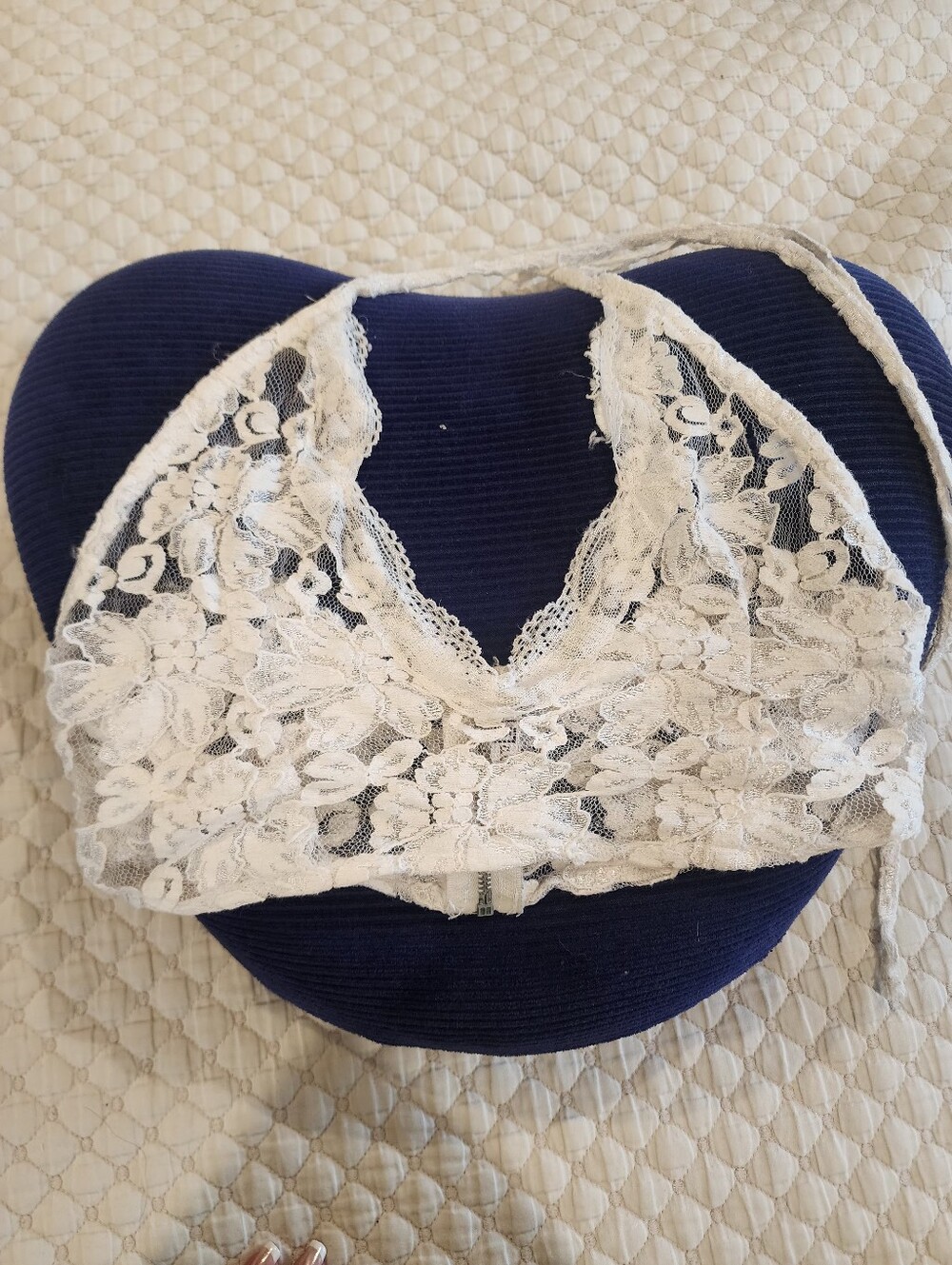 Oh Polly Ivory Lace Bandeau Bralette